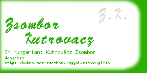 zsombor kutrovacz business card