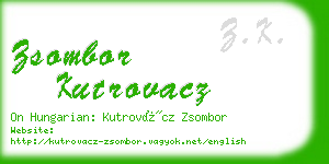 zsombor kutrovacz business card